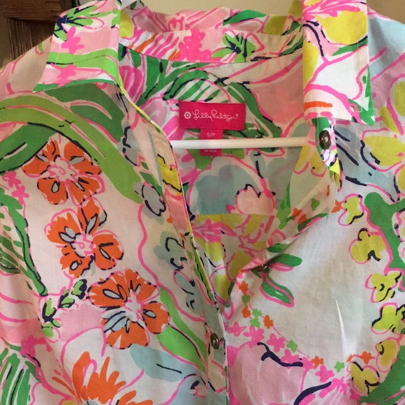 Great Lilly Pulitzer Nosey Posey button down S! - Picture 3 of 7